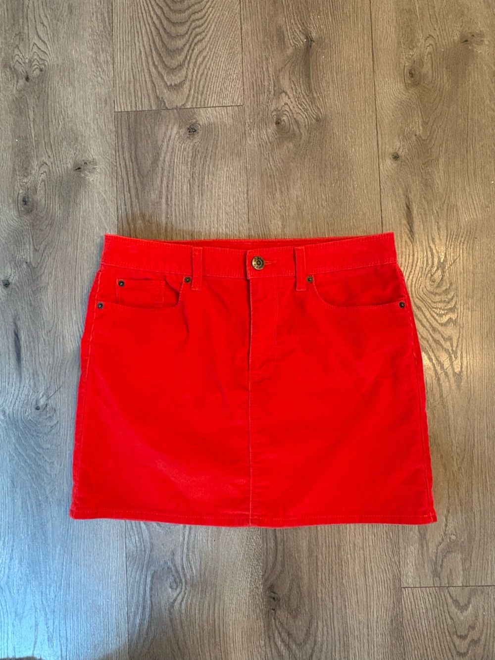 GAP Bright Red Corduroy Skirt